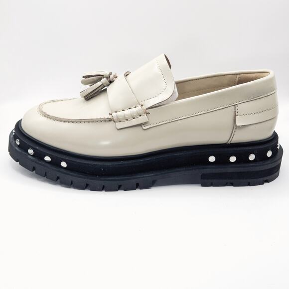 Free People Women’s Teagan Loafers Light Academia Minimalist Cream Platform 9.5 - Picture 9 of 14